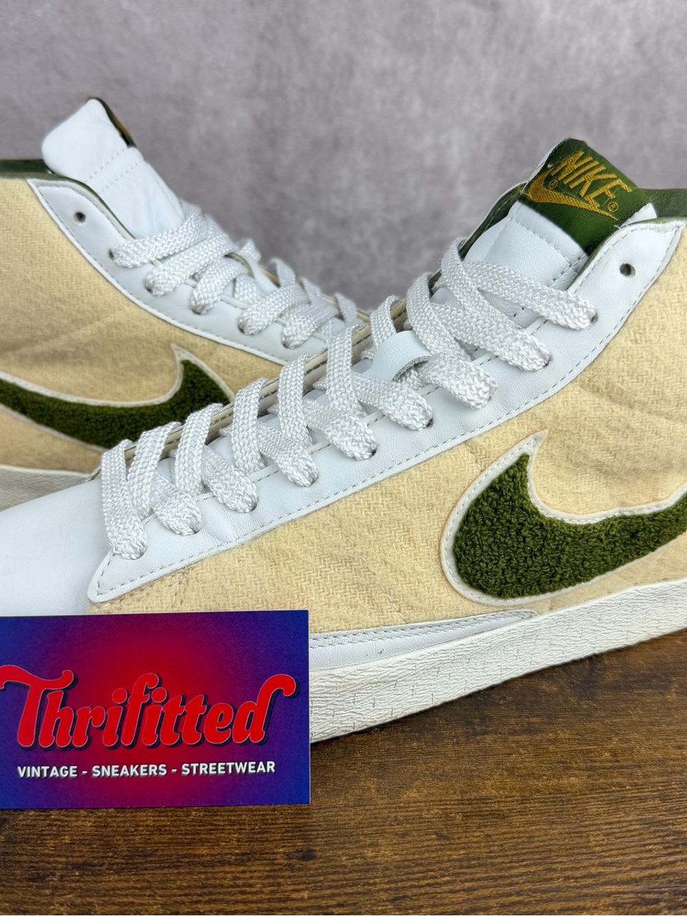 Nike SB Blazer Mid 73 Stussy Vapor Size 9 312209-231 Men’s Skater Shoes OG Rare